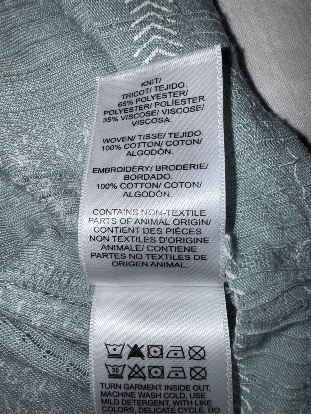 Lucky Brand Sage Green Printed V-Neck Tank Top - Picture 5 of 5